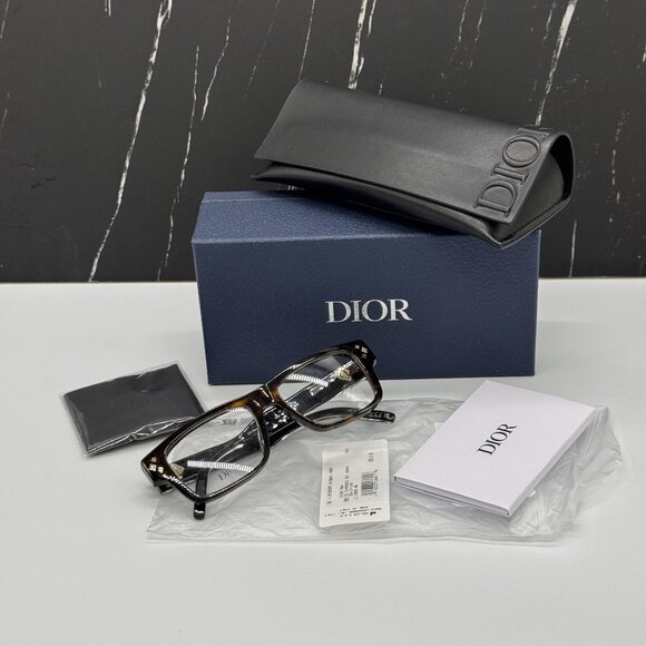NEW DIOR EYEGLASSES DIOR DM50067I 056 HAVANA EYEWEAR DIOR CD DiamondO S3I - Picture 9 of 9